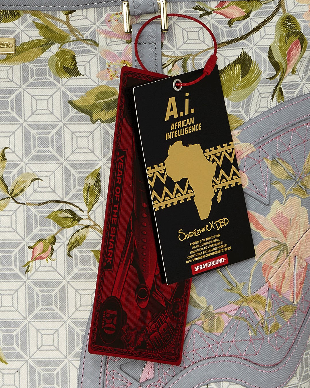 Sprayground - A.I. AFRICAN INTELLIGENCE ELEGANT ENERGY TOTE - SANDFLOWER COLLAB