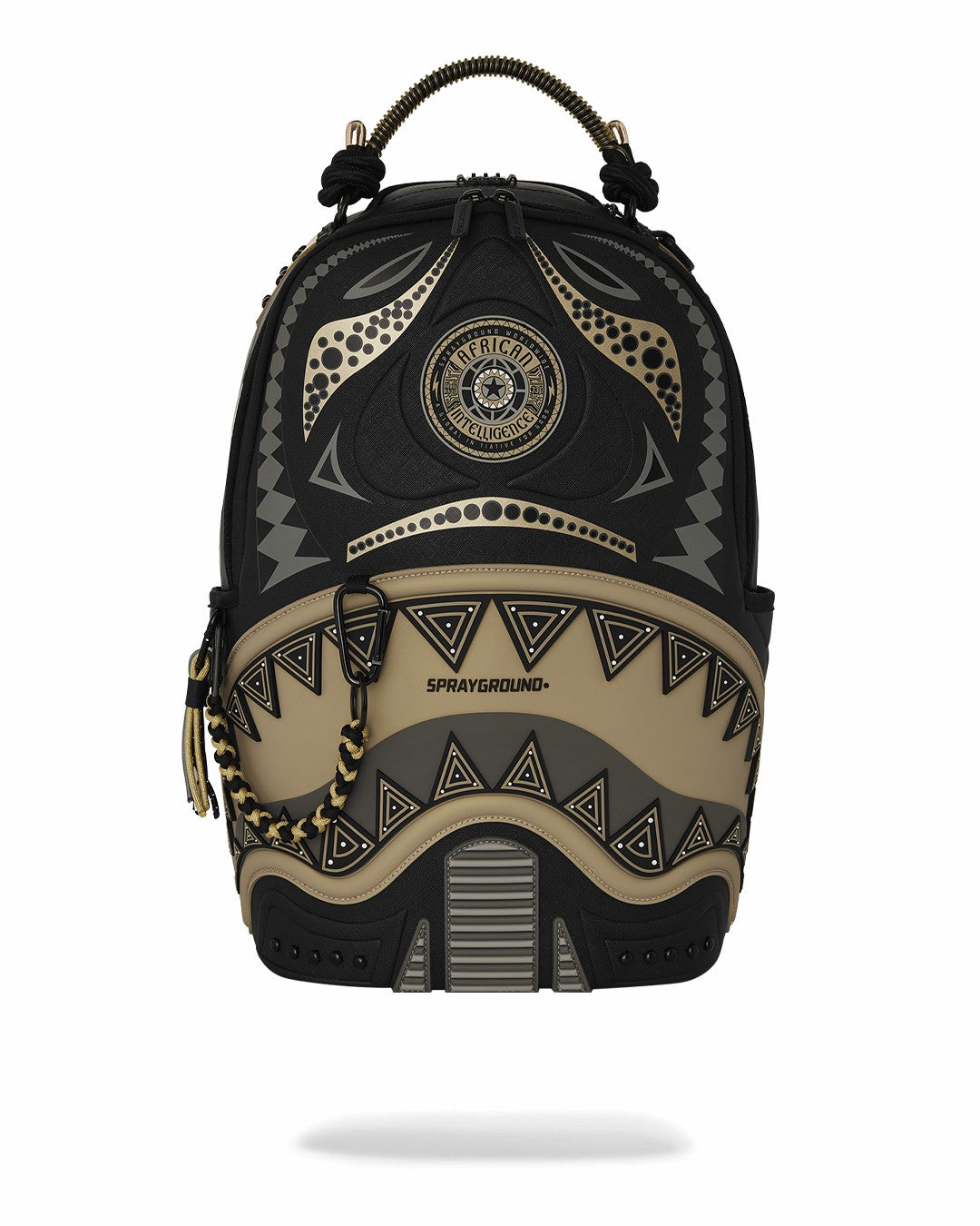 Sprayground - A.I. AFRICAN INTELLIGENCE SHARKS OF THE GOLD OCEAN BACKPACK - SANDFLOW