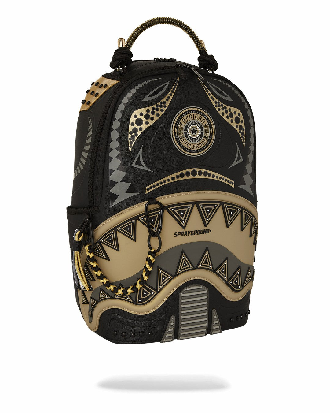 Sprayground - A.I. AFRICAN INTELLIGENCE SHARKS OF THE GOLD OCEAN BACKPACK - SANDFLOW