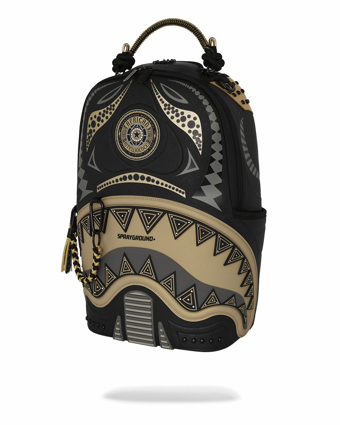 Sprayground - A.I. AFRICAN INTELLIGENCE SHARKS OF THE GOLD OCEAN BACKPACK - SANDFLOW