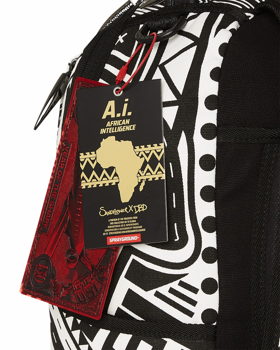 Sprayground - A.I. AFRICAN INTELLIGENCE THE SKYHAWK BACKPACK - SANDFLOWER COLLAB