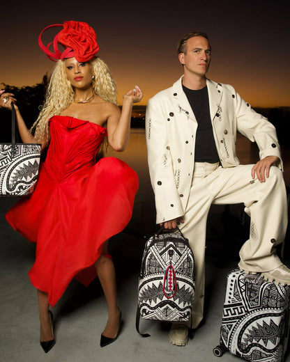 Sprayground - A.I. AFRICAN INTELLIGENCE THE SKYHAWK BACKPACK - SANDFLOWER COLLAB