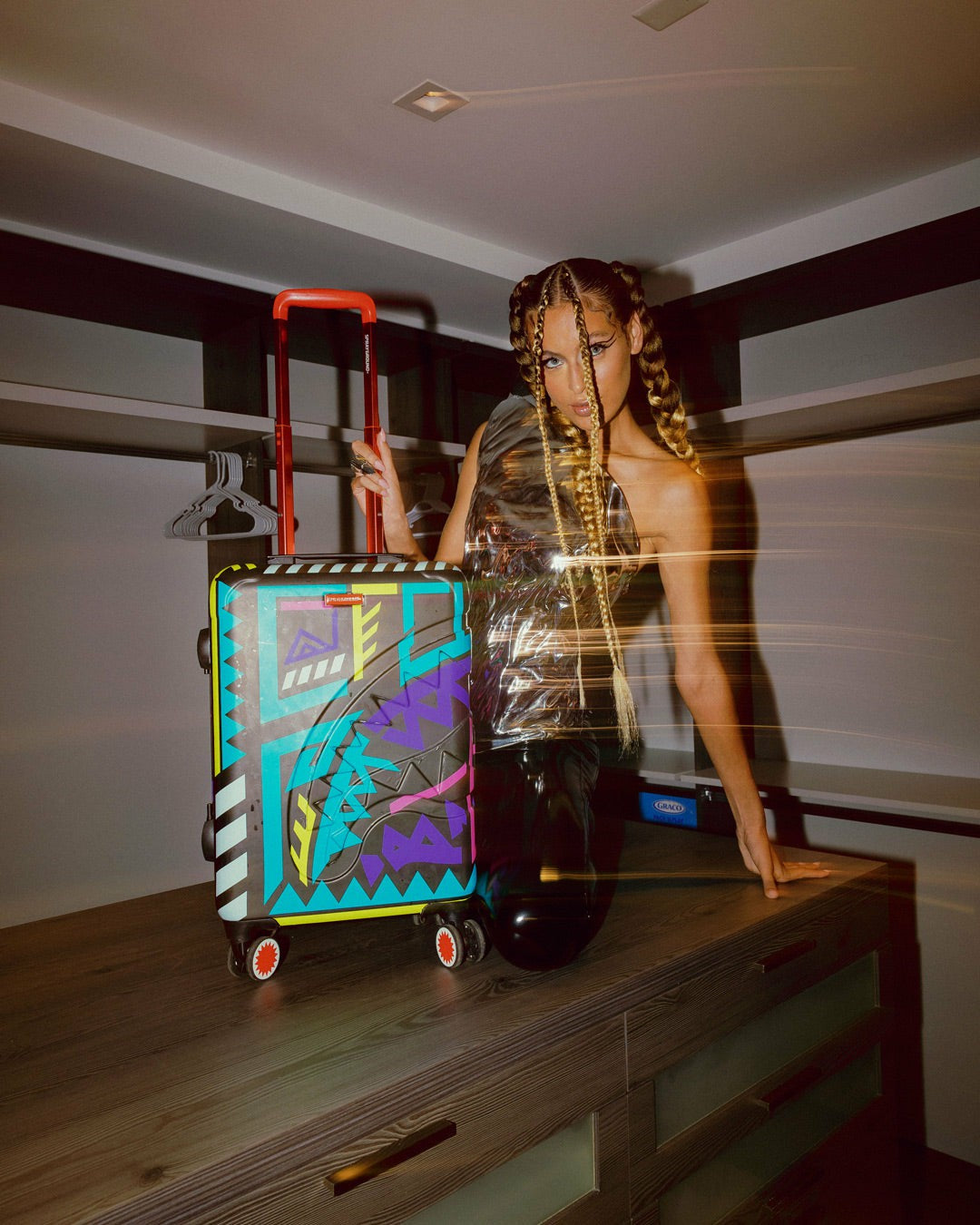 Sprayground - A.I. PATH TO THE FUTURE III HARDSHELL CARRY-ON LUGGAGE - SANDFLOWER CO