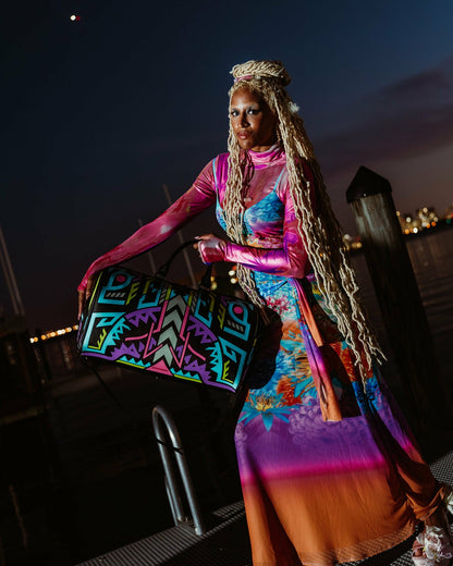 Sprayground - A.I. PATH TO THE FUTURE III DUFFLE - SANDFLOWER COLLAB (GLOW IN THE DA