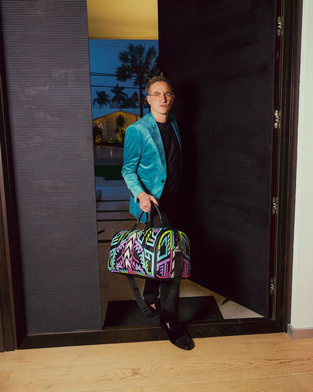 Sprayground - A.I. PATH TO THE FUTURE III DUFFLE - SANDFLOWER COLLAB (GLOW IN THE DA