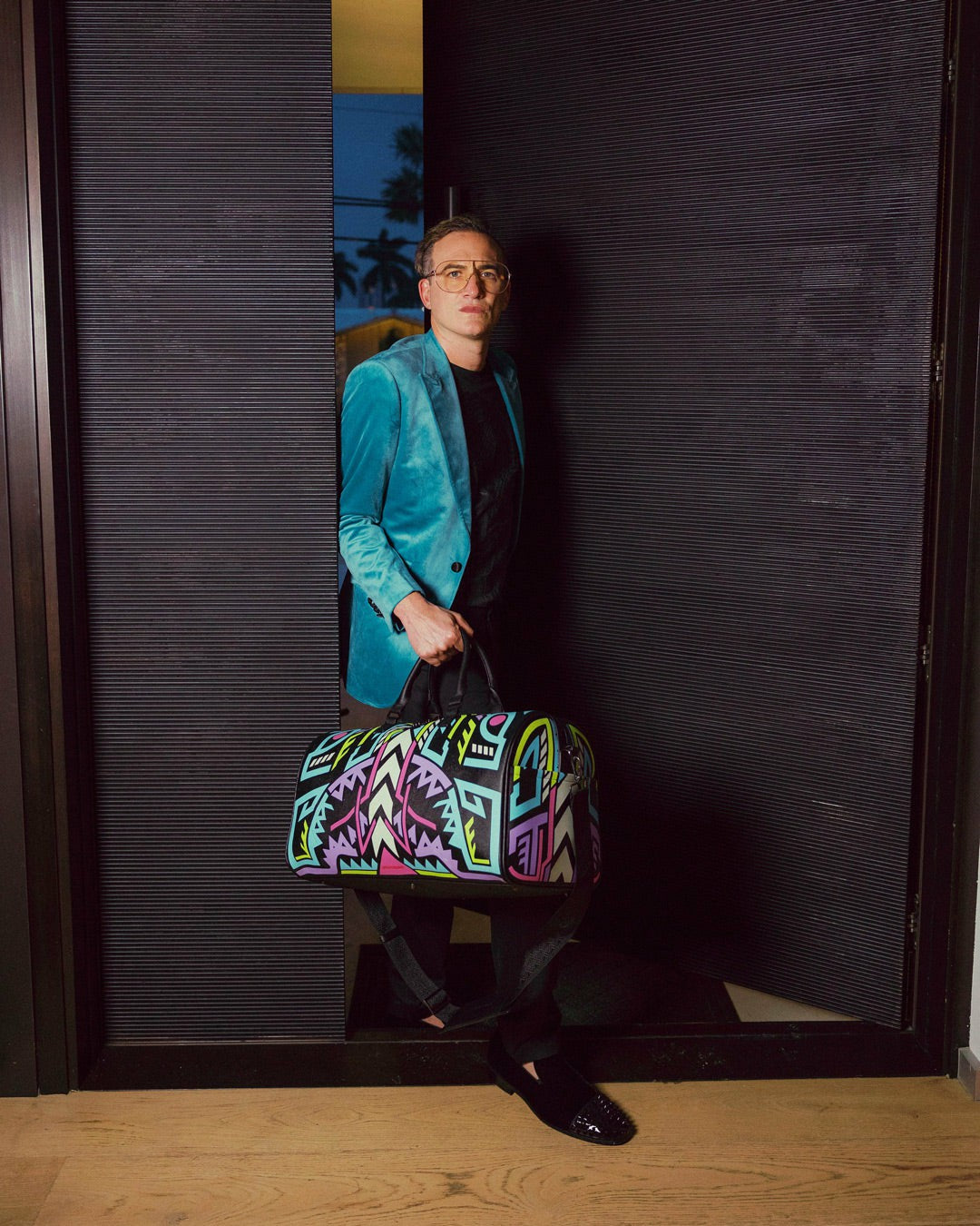 Sprayground - A.I. PATH TO THE FUTURE III DUFFLE - SANDFLOWER COLLAB (GLOW IN THE DA