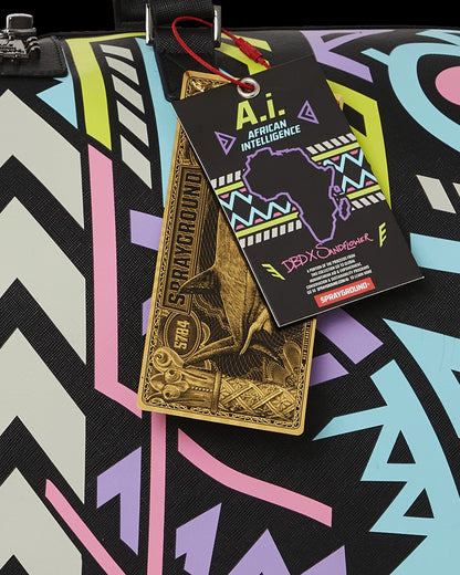Sprayground - A.I. PATH TO THE FUTURE III DUFFLE - SANDFLOWER COLLAB (GLOW IN THE DA