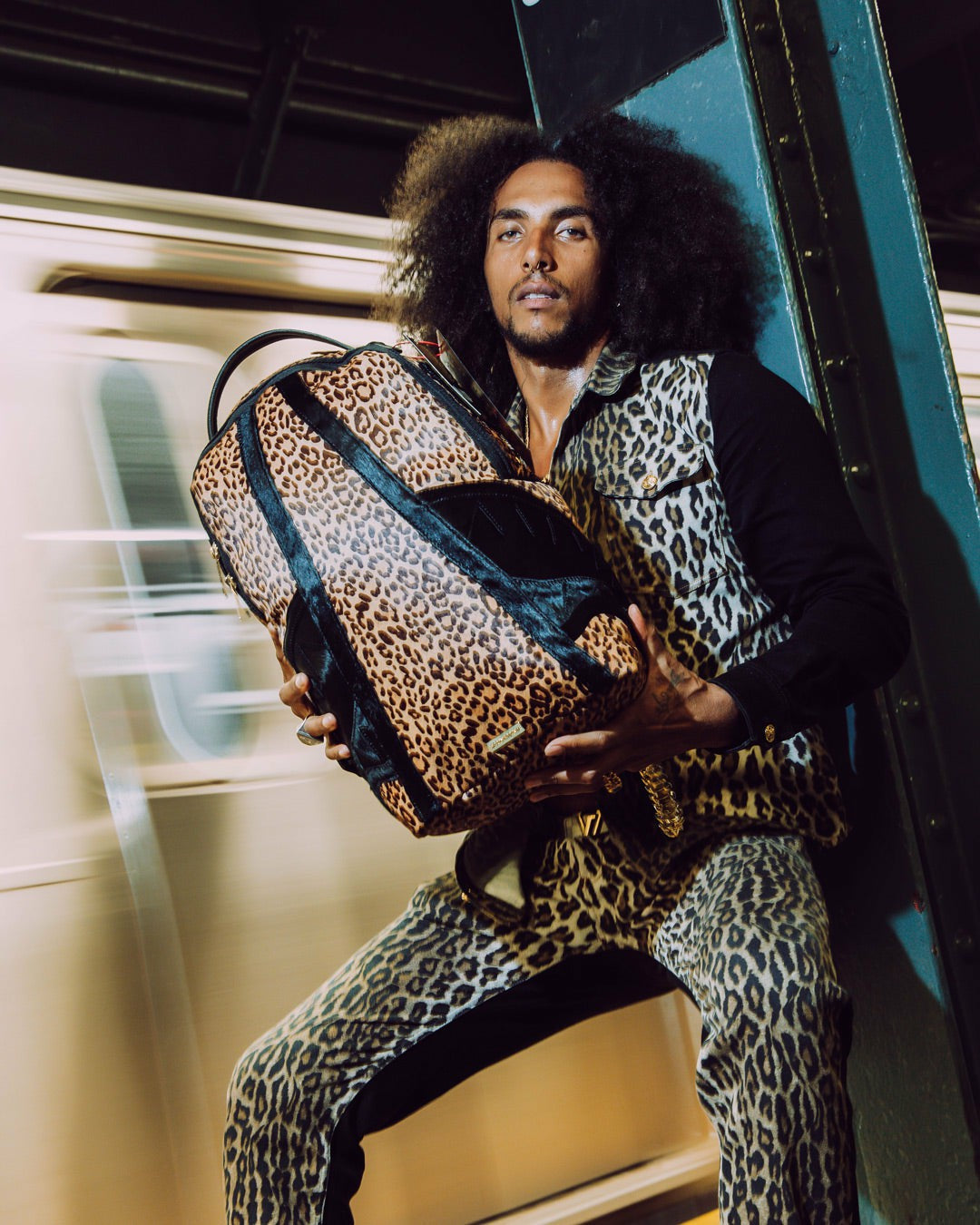 Sprayground - AFRICAN INTELLIGENCE 9 COURAGE LIVES ON BACKPACK - SANDFLOWER COLLAB