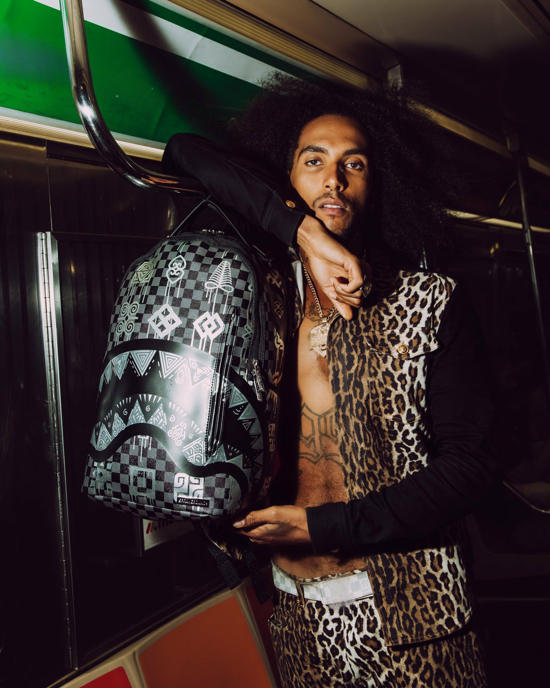 Sprayground - AFRICAN INTELLIGENCE 9 POWER GLYPHICS BACKPACK - SANDFLOWER COLLAB