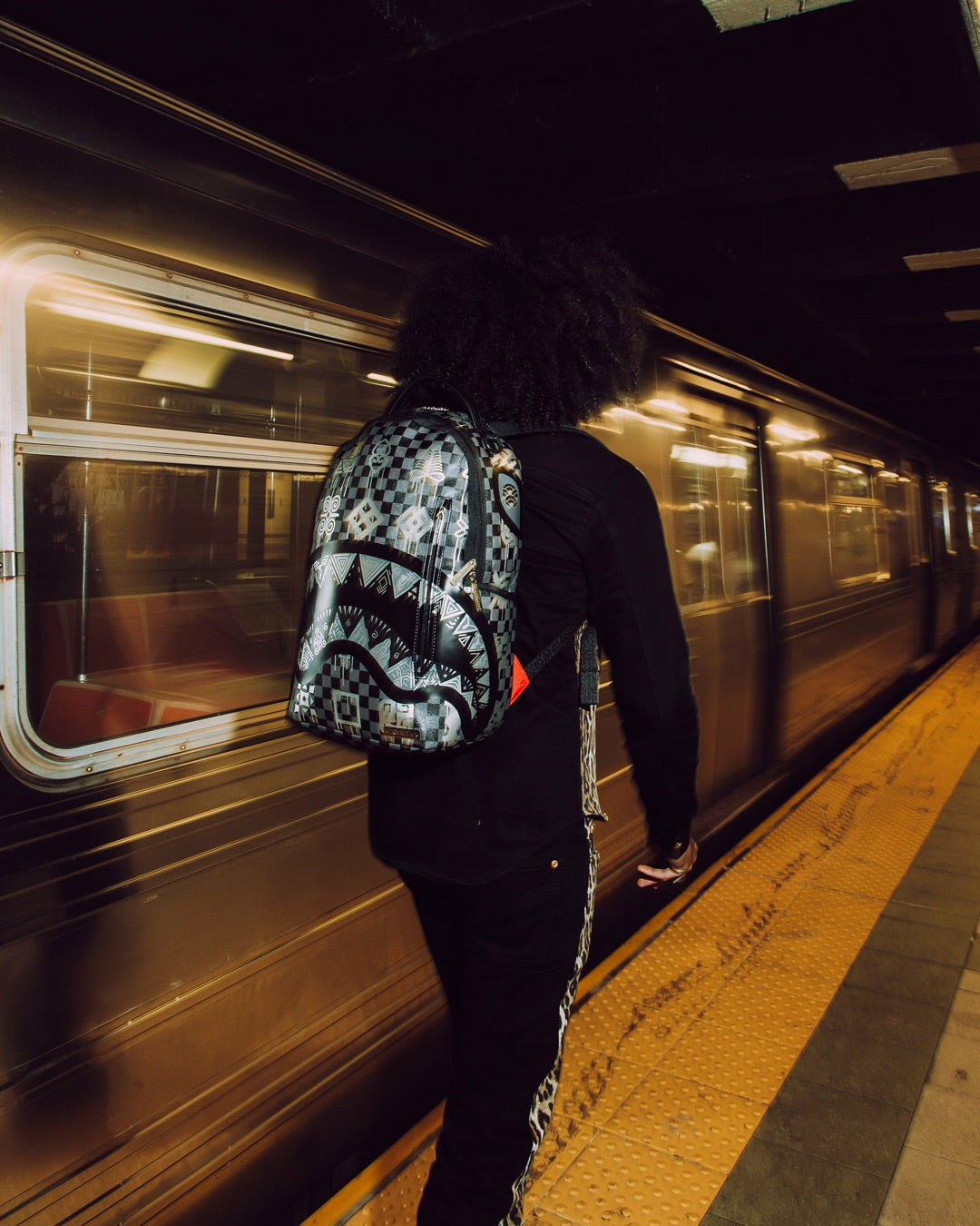 Sprayground - AFRICAN INTELLIGENCE 9 POWER GLYPHICS BACKPACK - SANDFLOWER COLLAB