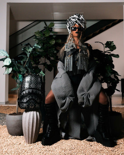 Sprayground - AFRICAN INTELLIGENCE 9 POWER GLYPHICS BACKPACK - SANDFLOWER COLLAB