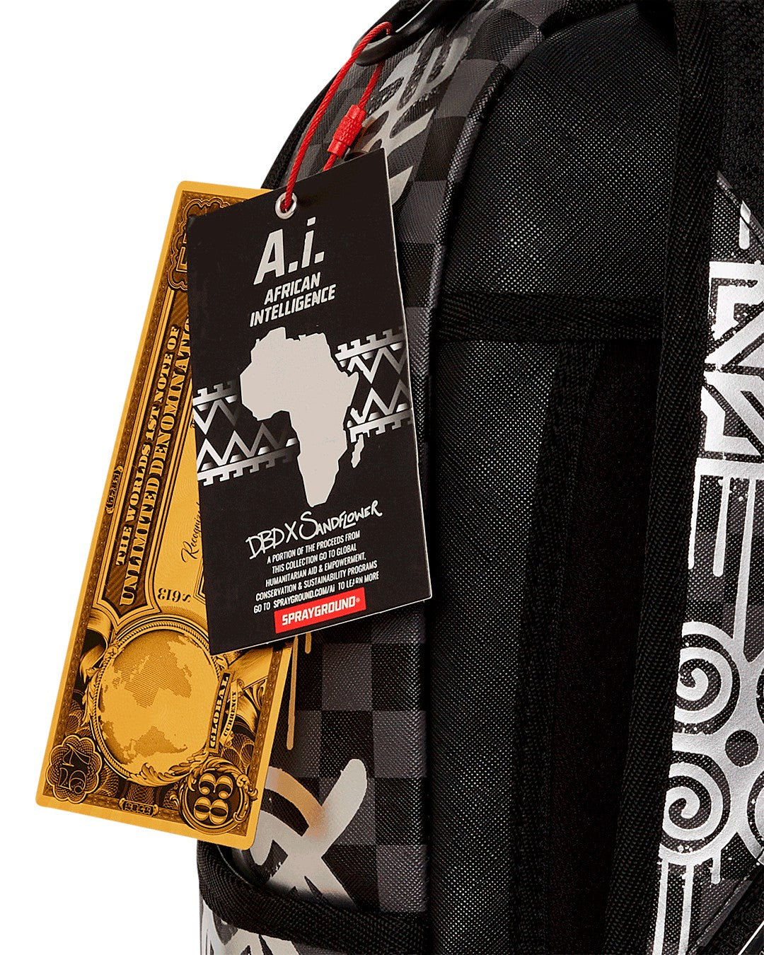 Sprayground - AFRICAN INTELLIGENCE 9 POWER GLYPHICS BACKPACK - SANDFLOWER COLLAB