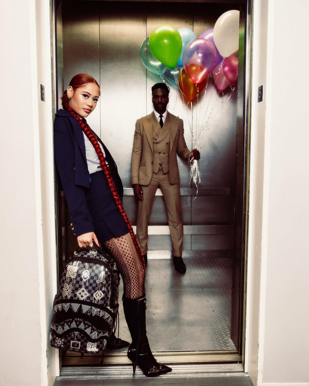 Sprayground - AFRICAN INTELLIGENCE 9 POWER GLYPHICS BACKPACK - SANDFLOWER COLLAB