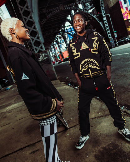 Sprayground - A.I.9 AFRICAN INTELLIGENCE GUILDED LEOPARD - SANDFLOWER COLLAB VARSITY