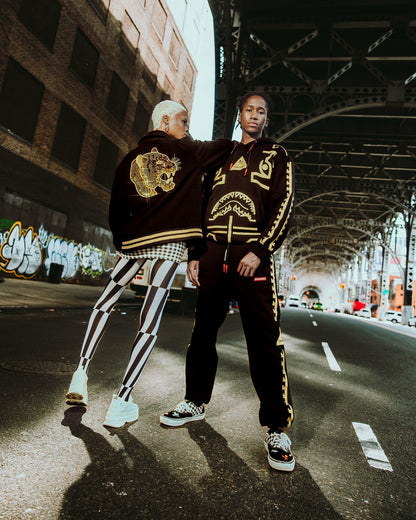 Sprayground - A.I.9 AFRICAN INTELLIGENCE GUILDED LEOPARD - SANDFLOWER COLLAB VARSITY
