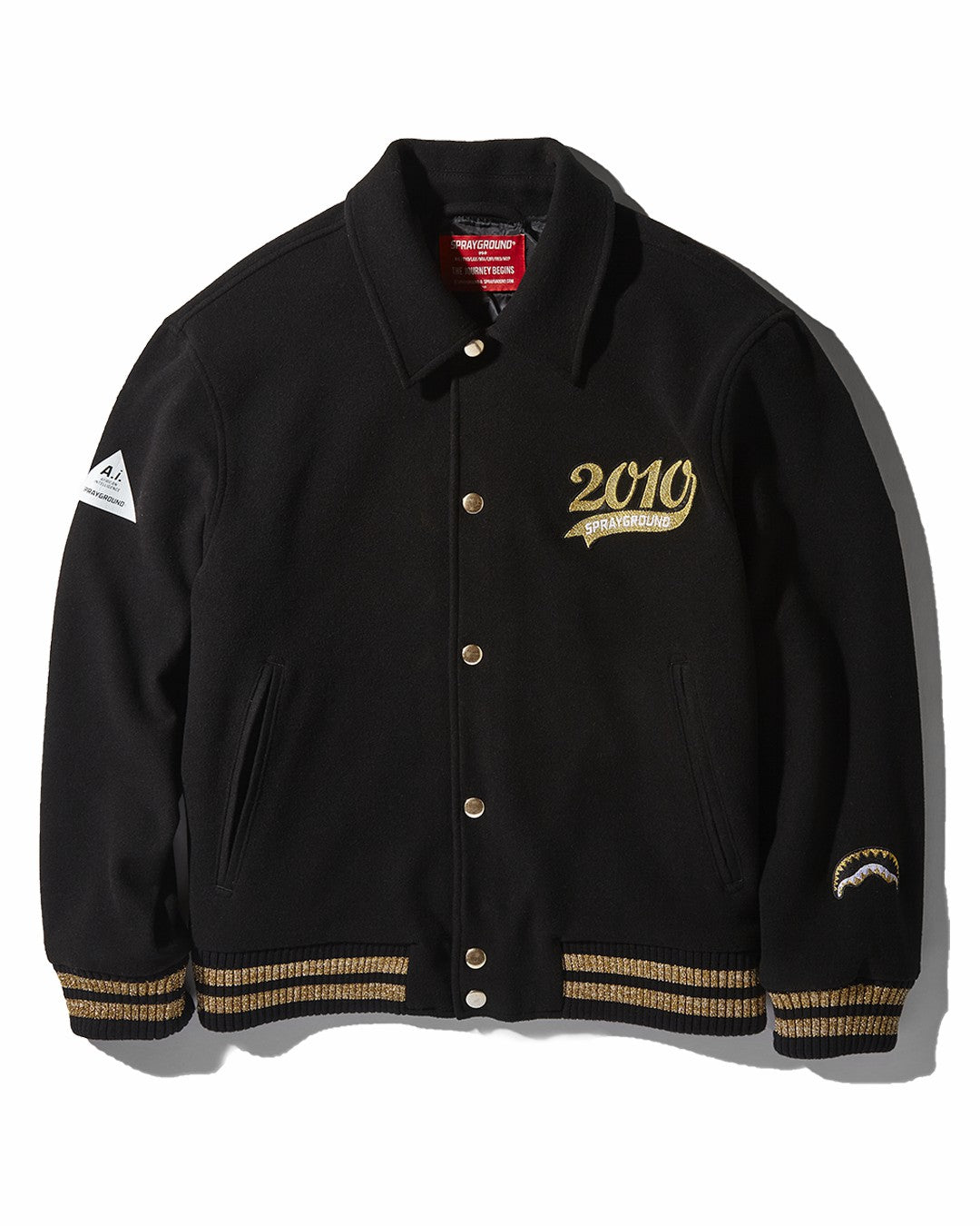 Sprayground - A.I.9 AFRICAN INTELLIGENCE GUILDED LEOPARD - SANDFLOWER COLLAB VARSITY