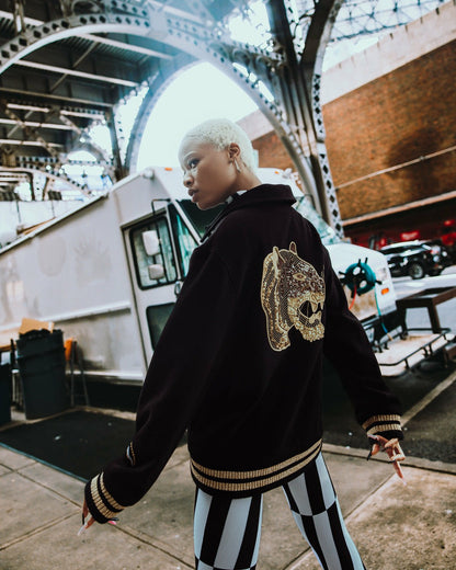 Sprayground - A.I.9 AFRICAN INTELLIGENCE GUILDED LEOPARD - SANDFLOWER COLLAB VARSITY