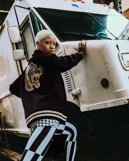 Sprayground - A.I.9 AFRICAN INTELLIGENCE GUILDED LEOPARD - SANDFLOWER COLLAB VARSITY