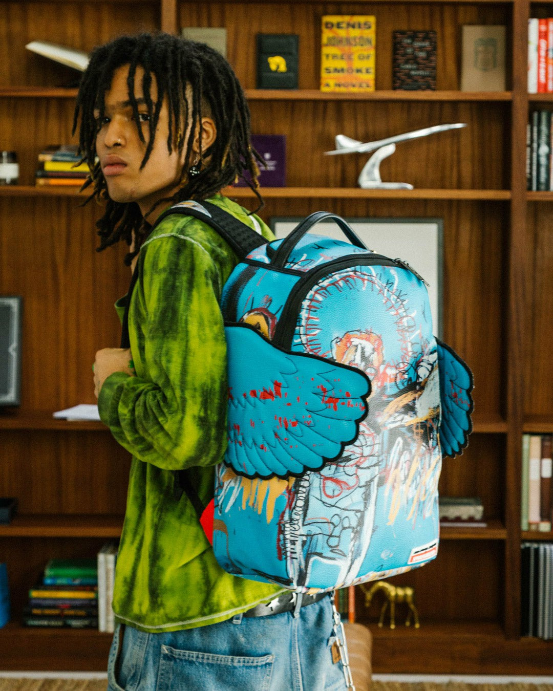 Sprayground - OFFICIAL BASQUIAT UNTITLED (FALLEN ANGEL) 1981 WING BACKPACK (DLXV)