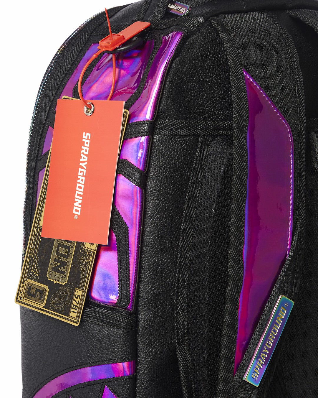 Sprayground - CAZZU IRIDESCENT CUT & SEW SPIDER SKULL SHARK BACKPACK (DLXV)