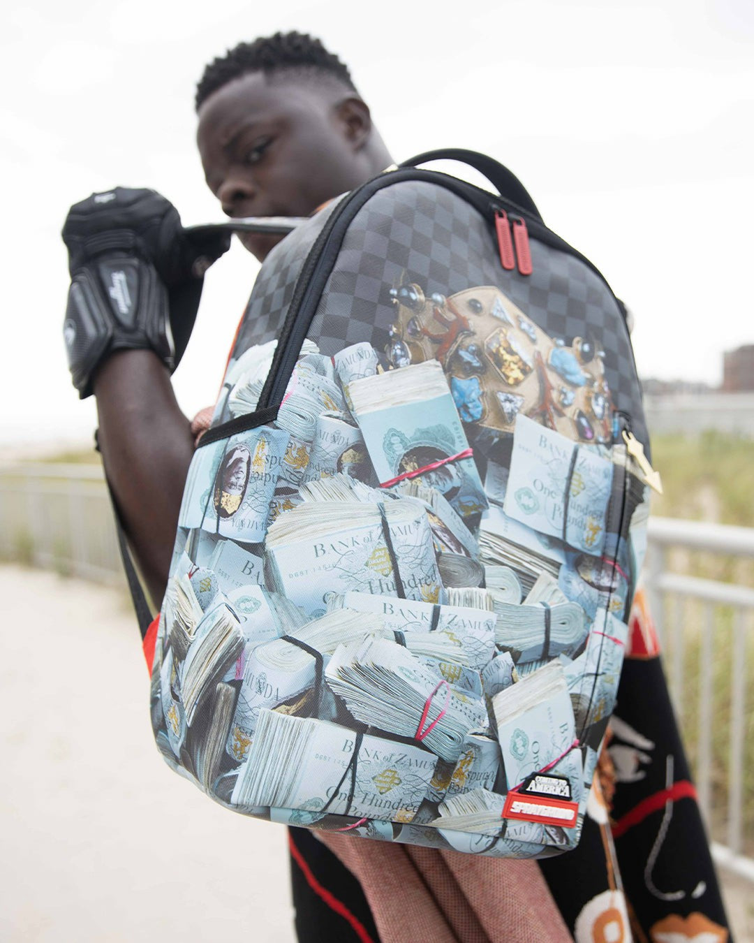 Sprayground - BANK STACKS OF ZAMUNDA COMING 2 AMERICA BACKPACK