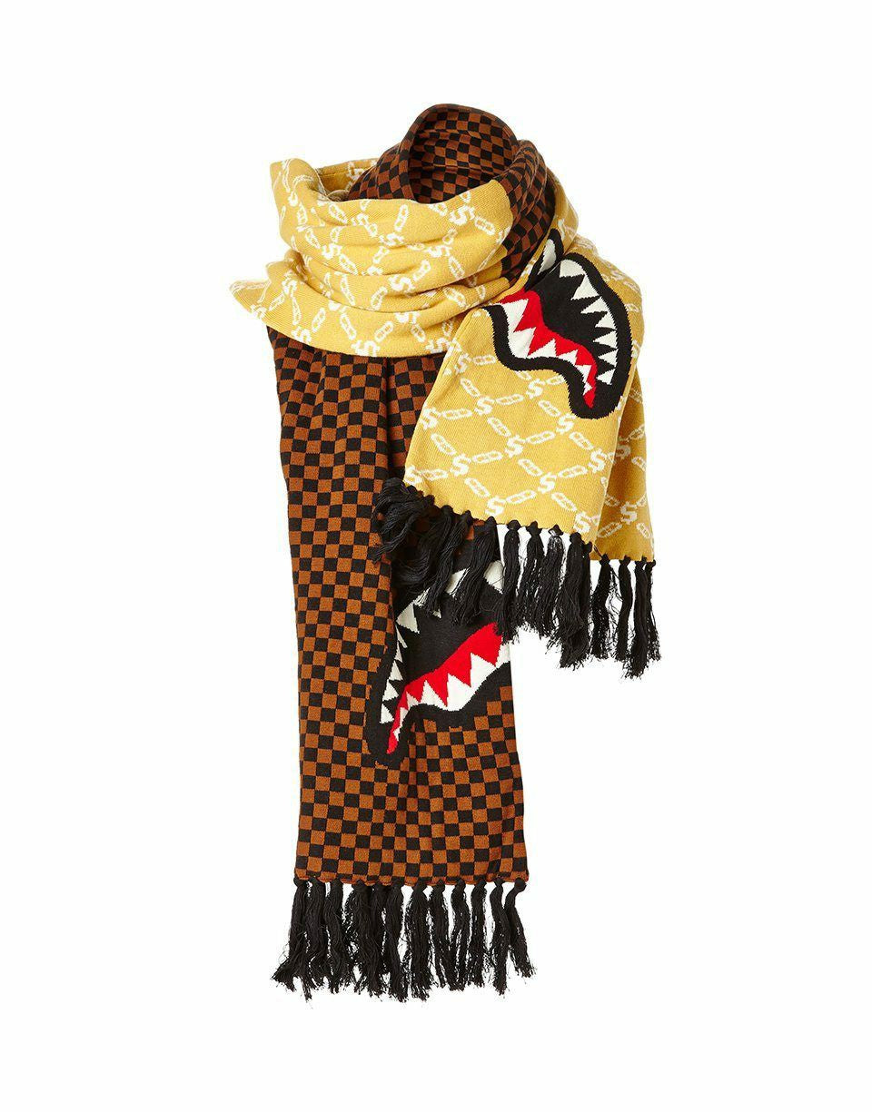 Sprayground - SPLIT CHECKERED SHARK SCARF