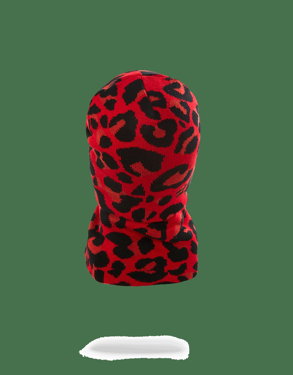 Sprayground - RED LEOPARD GOLD SHARK MOUTH SKI MASK