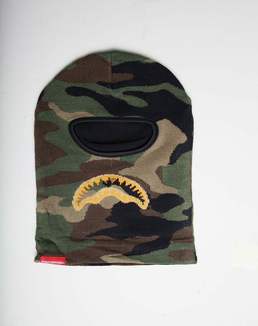 Sprayground - GOLD KNIT SHARK MOUTH SKI MASK