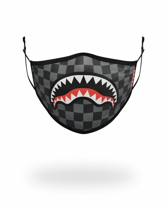 Sprayground - ADULT SHARKS IN PARIS (GREY) FORM FITTING FACE MASK