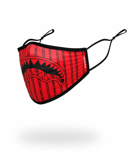 Sprayground - ADULT REVERSE SHARKS IN PARIS (RED) FORM FITTING FACE MASK