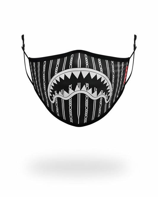Sprayground - ADULT REVERSE SHARKS IN PARIS (BLACK) FORM FITTING FACE MASK