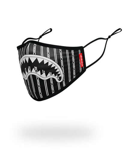 Sprayground - ADULT REVERSE SHARKS IN PARIS (BLACK) FORM FITTING FACE MASK