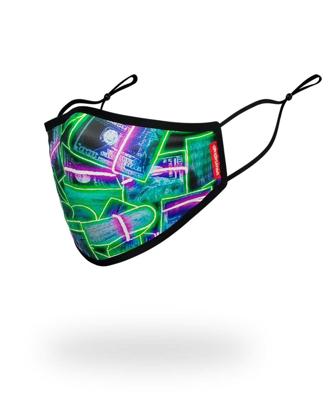 Sprayground - ADULT NEON MONEY FORM FITTING FACE MASK