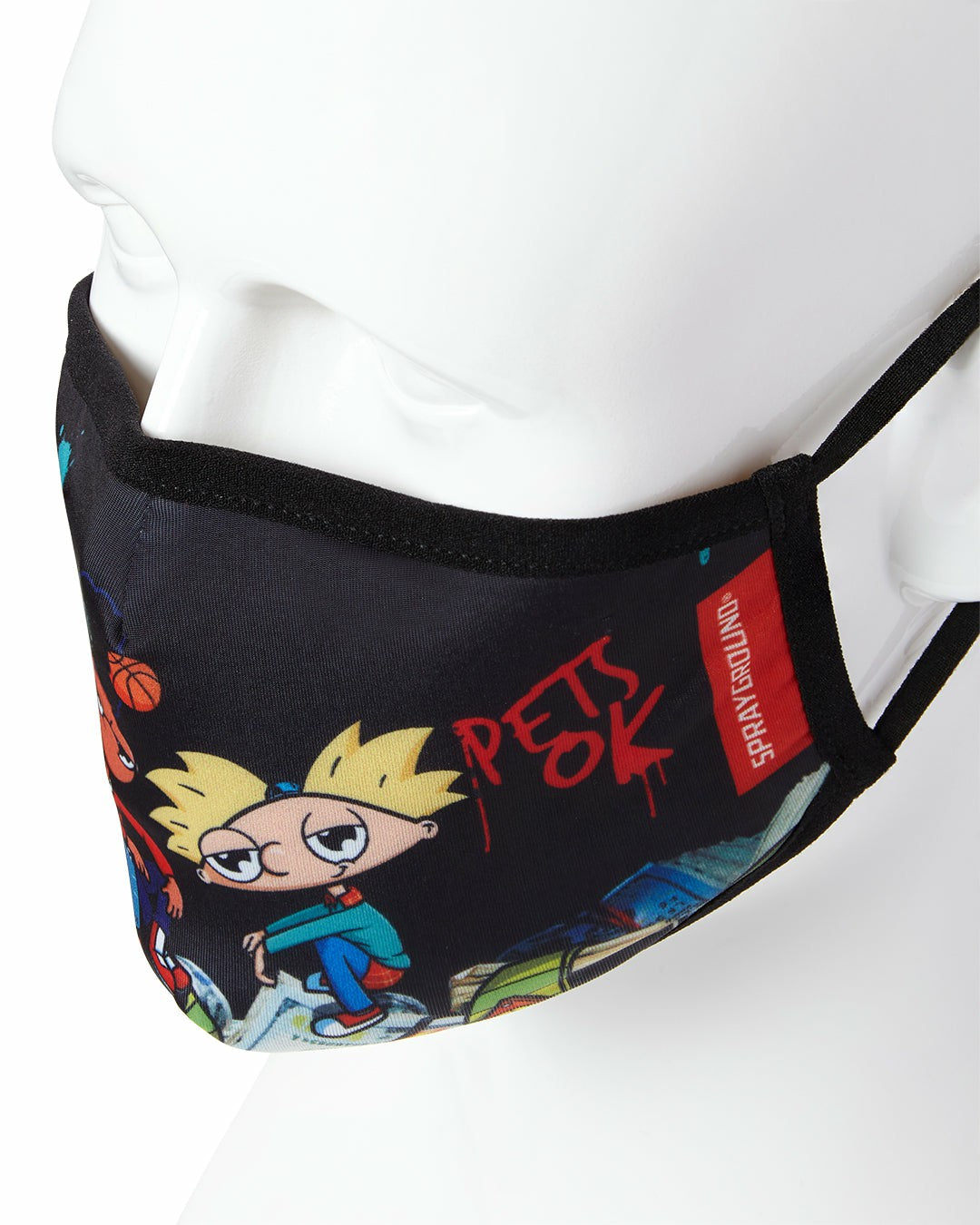 Sprayground - ADULT HEY ARNOLD MONEY STACKS FORM FITTING FACE-COVERING