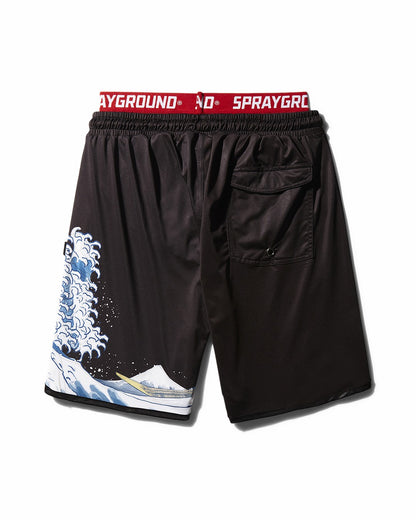 Sprayground - DRAGON WAVE CORTO SWIM TRUNKS (BLACK)