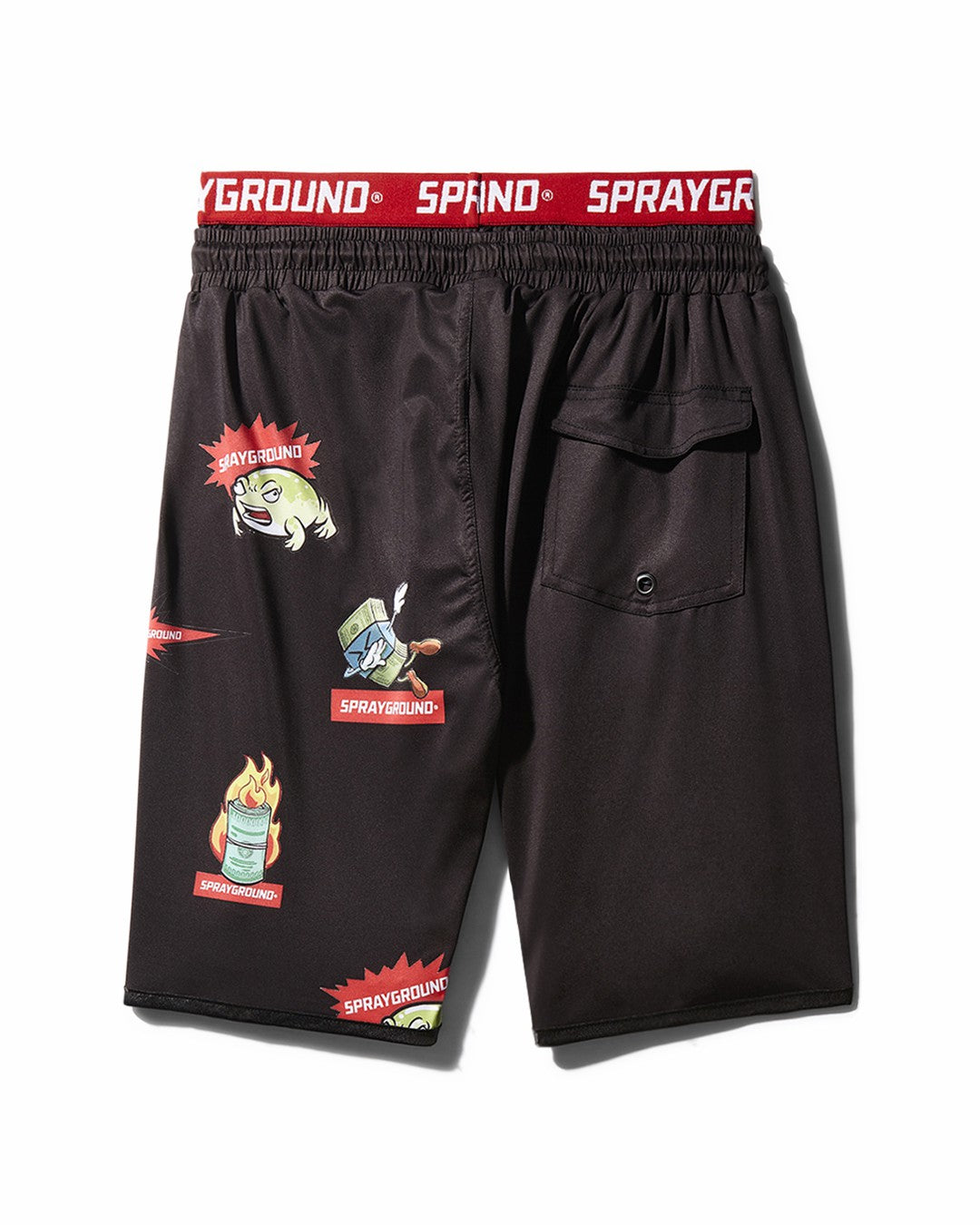 Sprayground - PATCH ALL-IN CORTO SWIM TRUNKS (BLACK)
