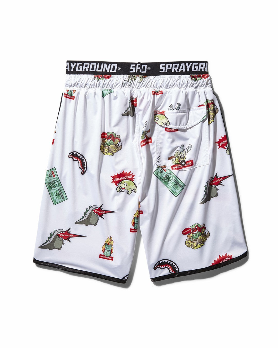 Sprayground - PATCH ALL-IN CORTO SWIM TRUNKS (WHITE)