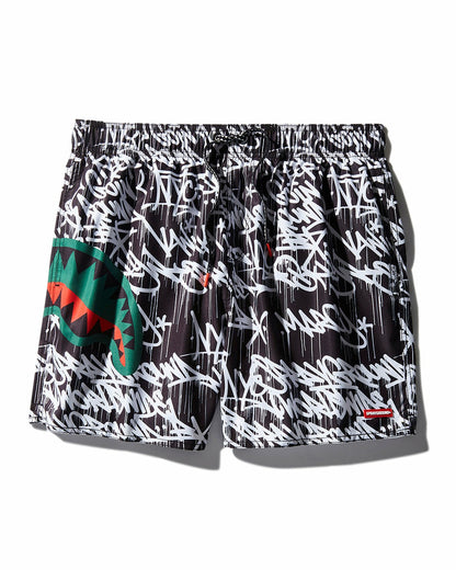 Sprayground - SCRIBBLE SHARK SHOTO SWIM TRUNKS