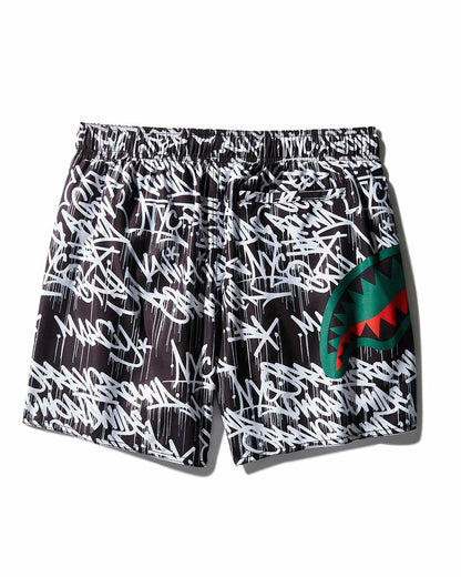 Sprayground - SCRIBBLE SHARK SHOTO SWIM TRUNKS
