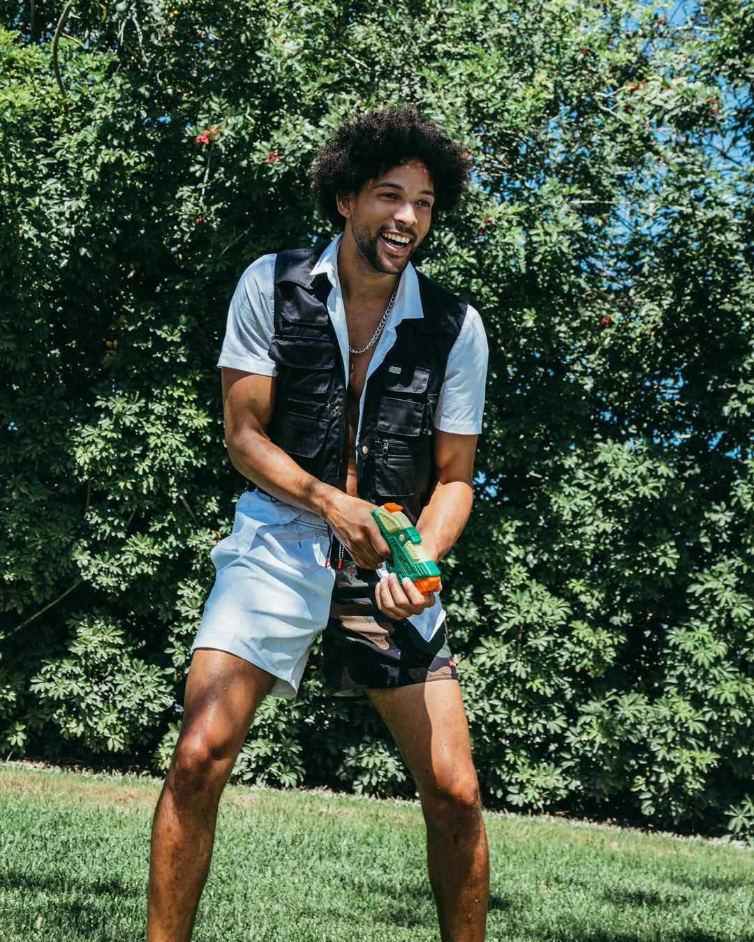 Sprayground - SPLIT BITE CAMO SHOTO SWIM TRUNKS