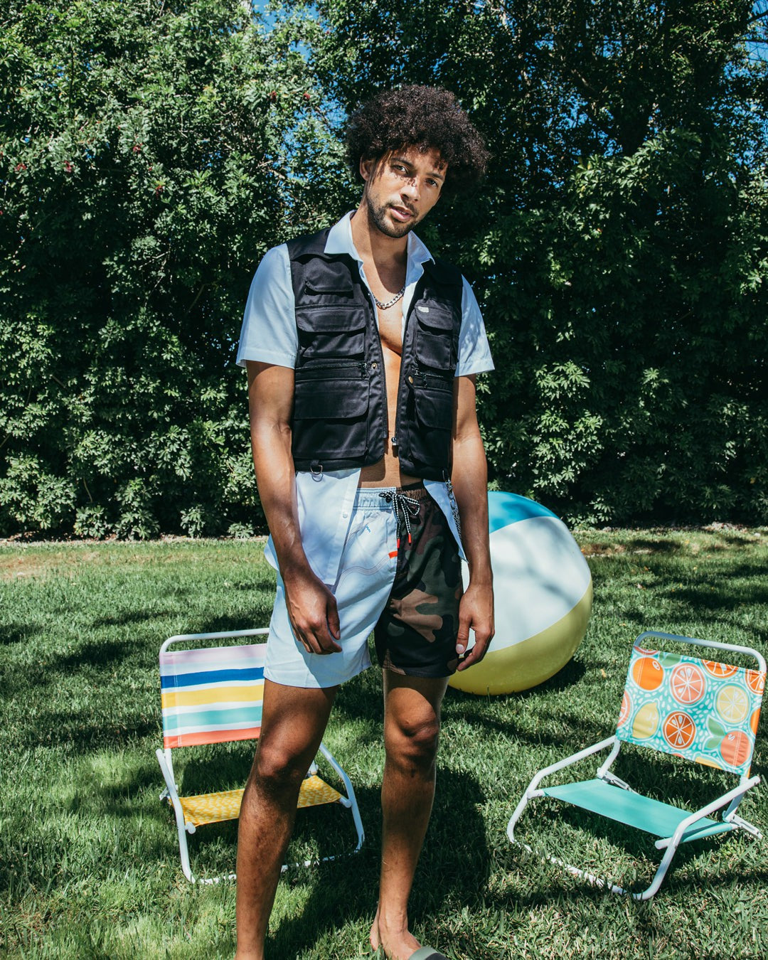 Sprayground - SPLIT BITE CAMO SHOTO SWIM TRUNKS