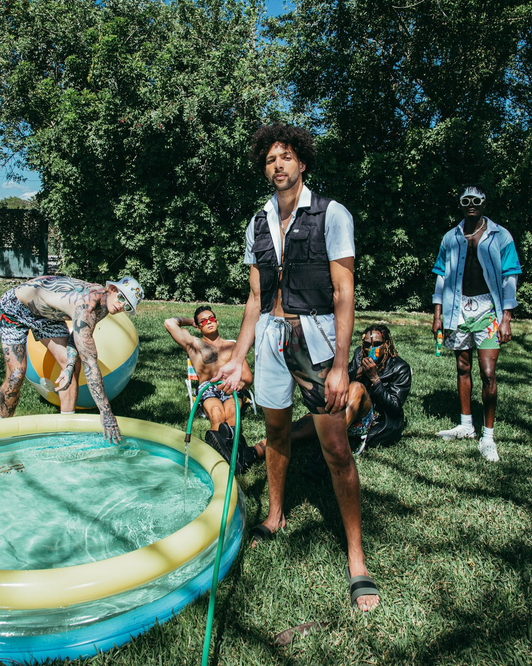 Sprayground - SPLIT BITE CAMO SHOTO SWIM TRUNKS