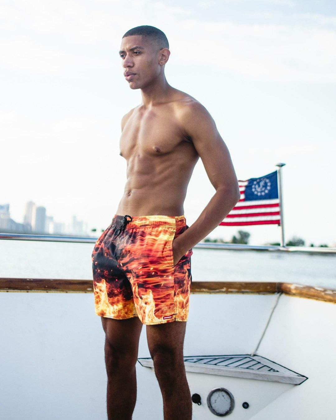 Sprayground - CAMO FIRE SHOTO SWIM TRUNKS