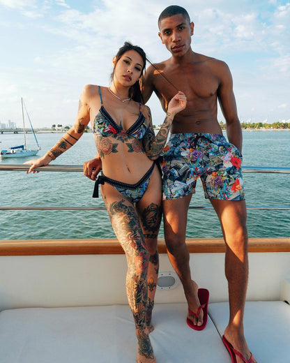 Sprayground - FLORAL MONEY SHOTO SWIM TRUNKS