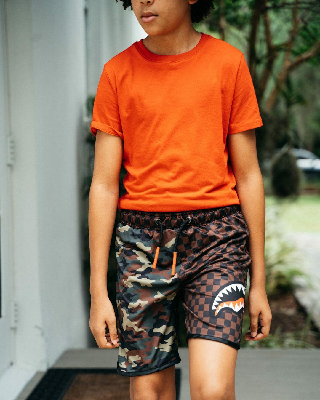 Sprayground - KIDS CHECKS & CAMO SWIM TRUNKS