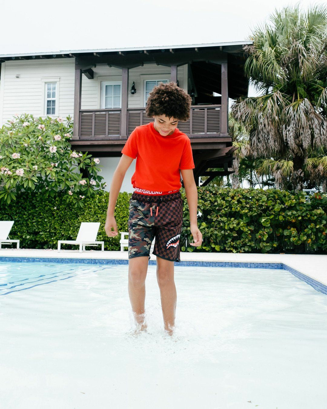 Sprayground - KIDS CHECKS & CAMO SWIM TRUNKS