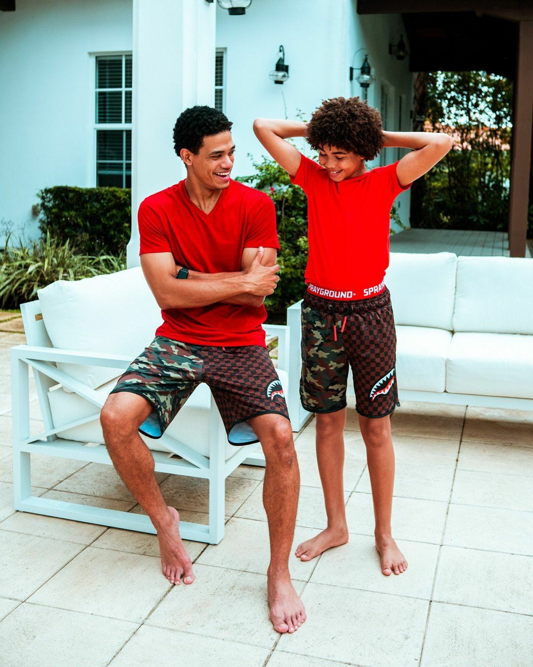 Sprayground - KIDS CHECKS & CAMO SWIM TRUNKS