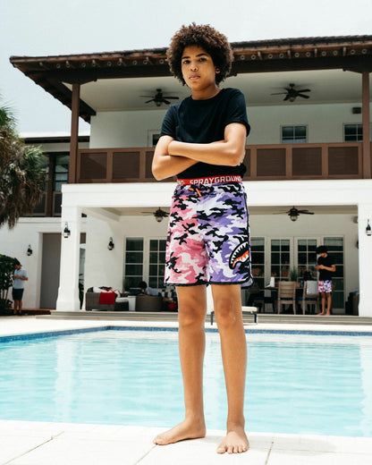 Sprayground - KIDS SPLIT CAMO SWIM TRUNKS
