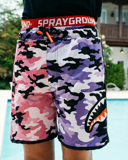 Sprayground - KIDS SPLIT CAMO SWIM TRUNKS