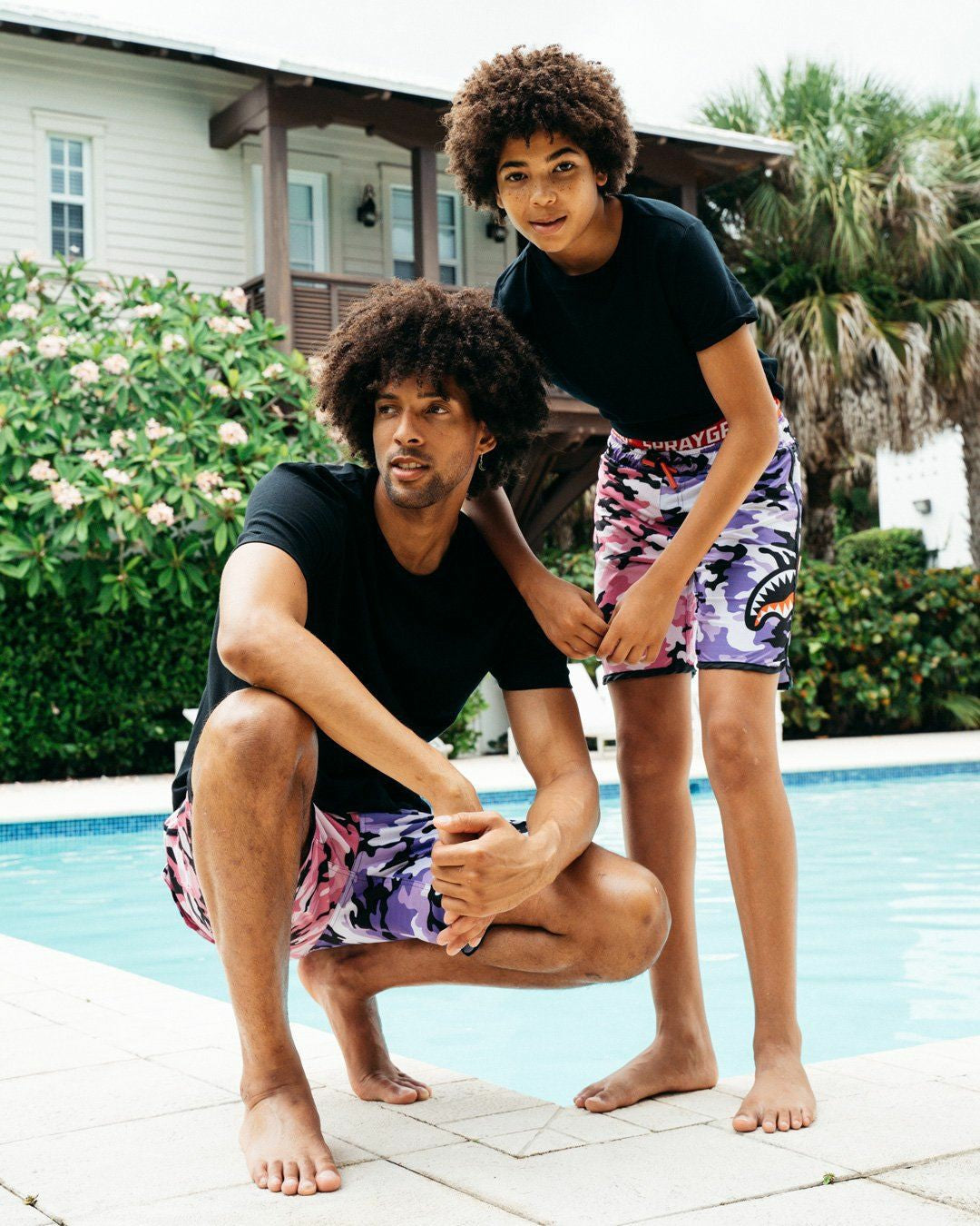 Sprayground - KIDS SPLIT CAMO SWIM TRUNKS